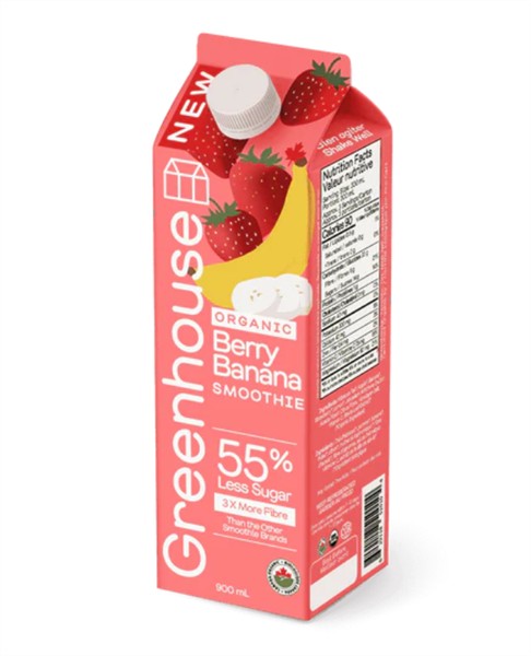 Greenhouse Organic Berry Banana Smoothie, 900Ml