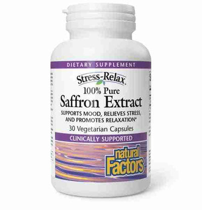 Natural Factors Stress Relax 100% Pure Saffron Extract 28Mg, 30 Veggie Caps