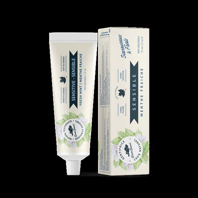 The Green Beaver Company Natural Toothpaste For Sensitive Teeth: Fresh Mint - 75Ml