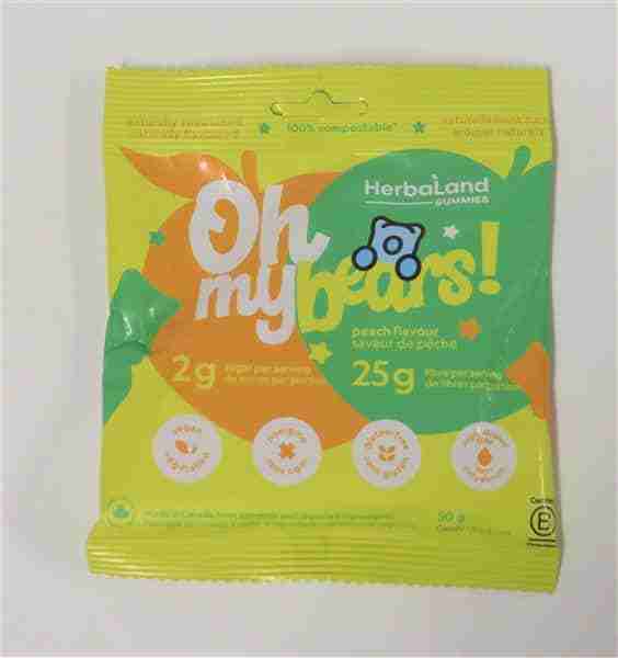 Herbaland Oh My Bears! Peach Gummies, 50 g