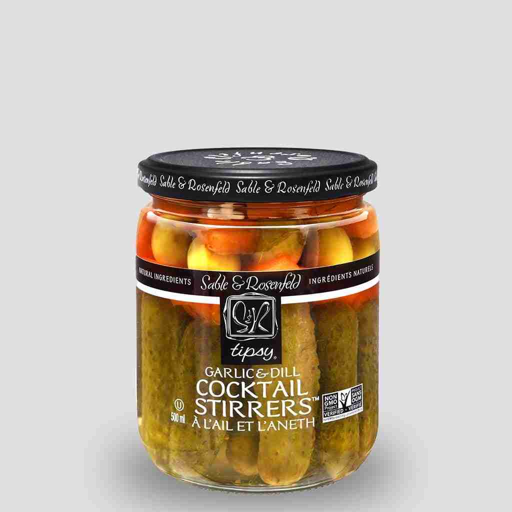 Sable & Rosenfeld - Tipsy Cocktail Stirrers (Pickle): Garlic & Dill , 500Ml