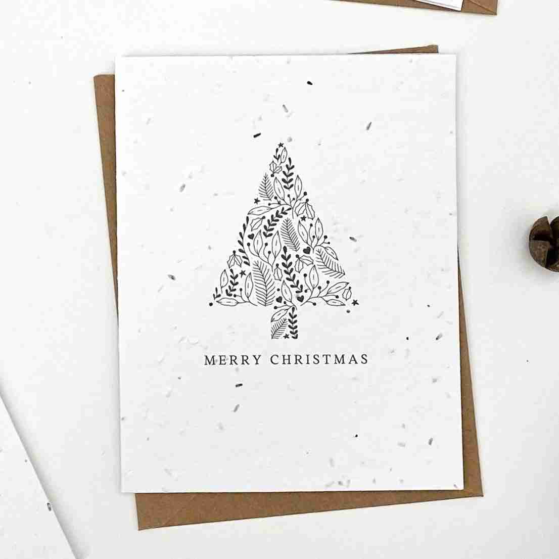 The Good Card - Holiday Floral Frames: Tree