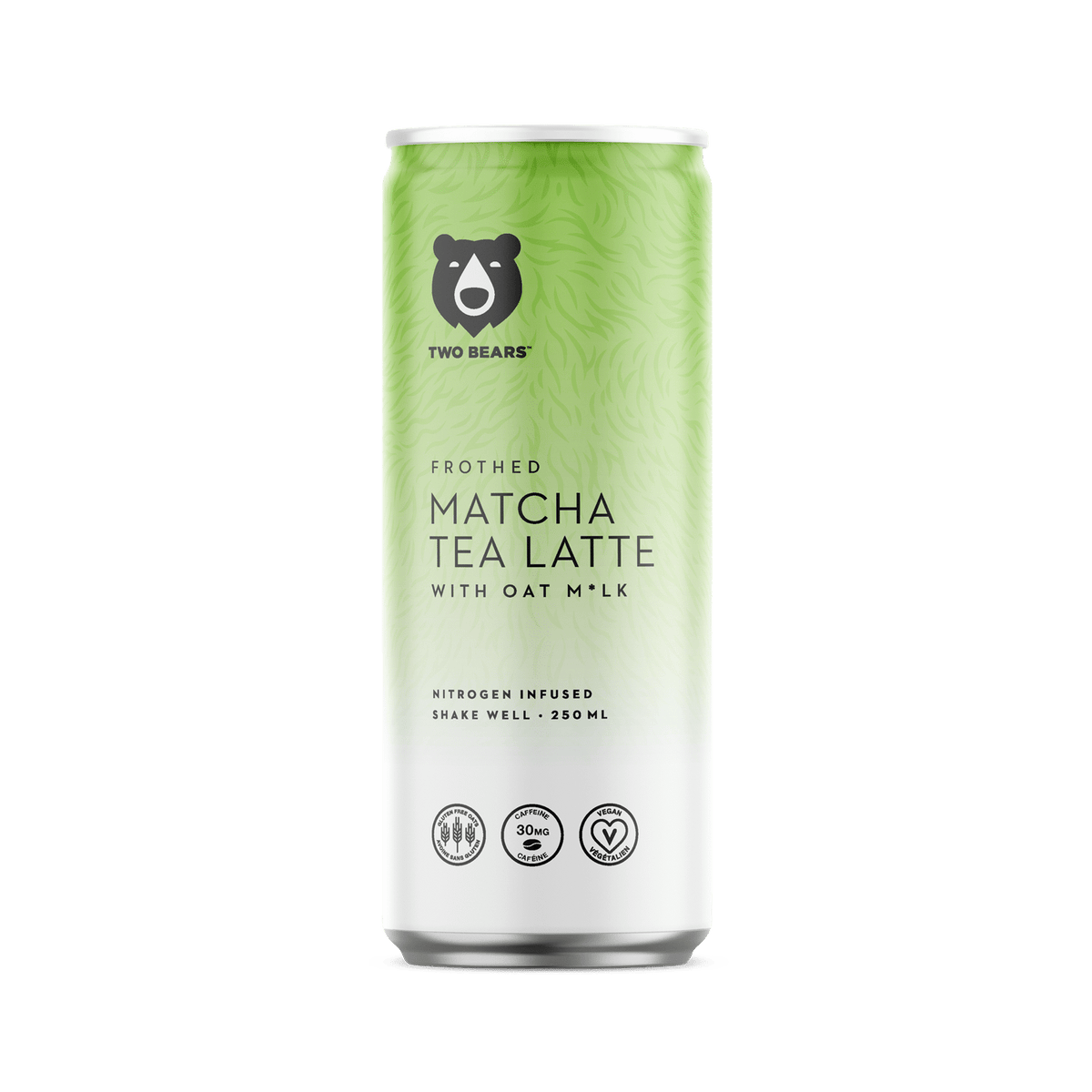 Two Bears - Frothed Matcha Tea Oat Milk Latte, 207Ml