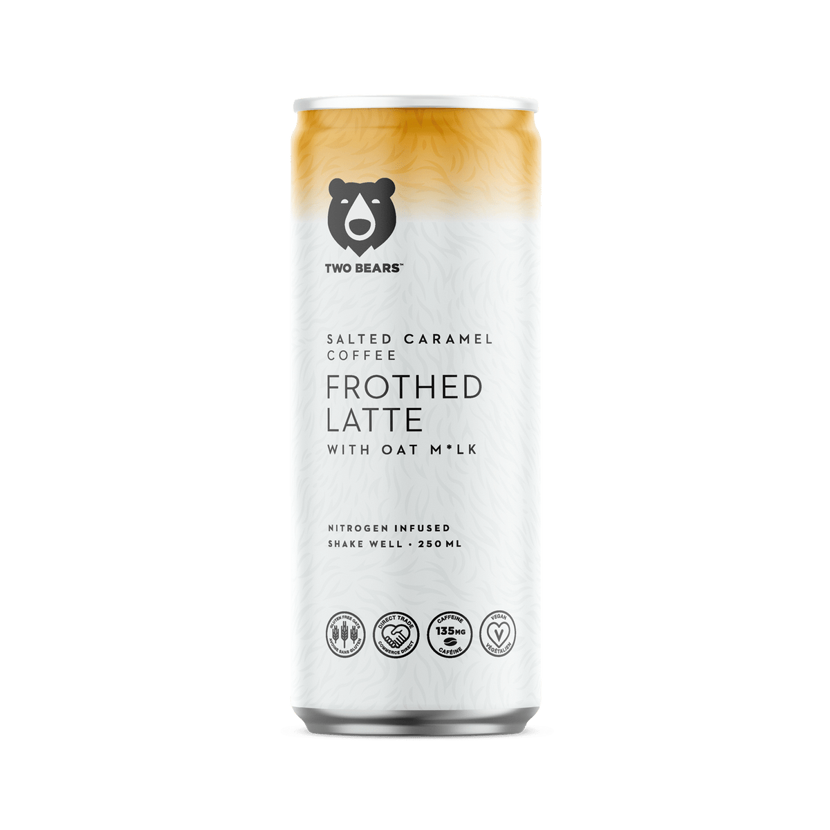 Two Bears Frothed Salted Caramel Oat Milk Latte, 207 mL