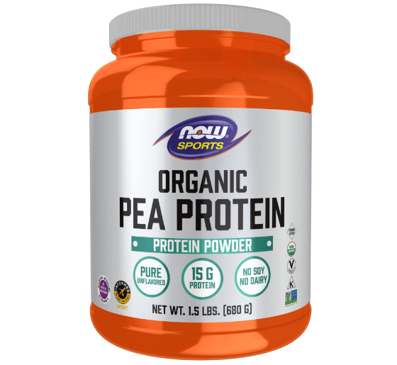 NOW Sports Organic Pea Protein, Unflavoured, 680 g