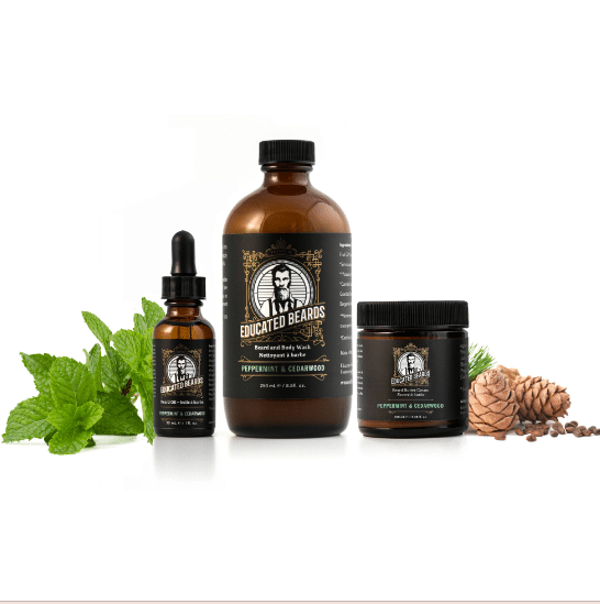 Educated Beards Peppermint Cedarwood Maintenance Kit