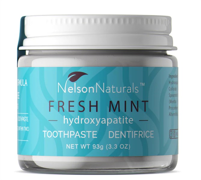 Nelson Naturals Zero Waste Toothpaste with Hydroxyapatite, Fresh Mint, 93 g