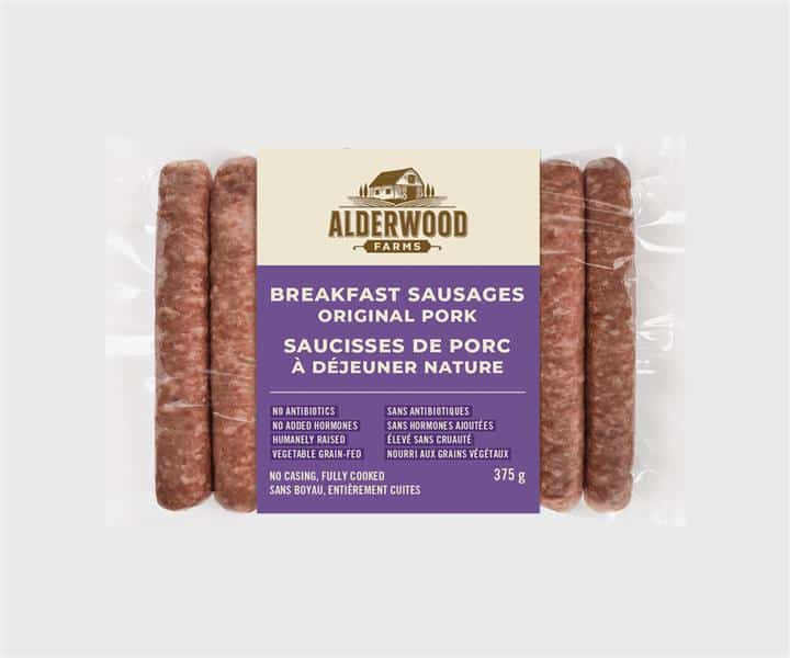 Alderwood Farms Breakfast Sausages Original 375G