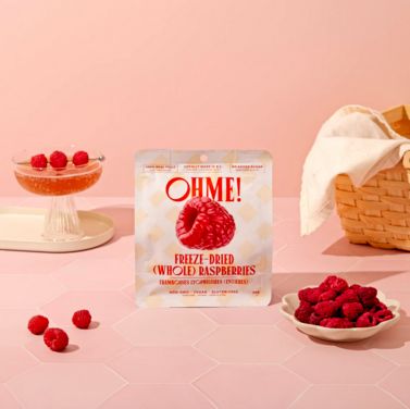 Oh Me! Freeze Dried Raspberries (Whole), 38G