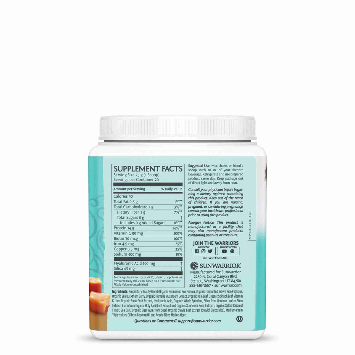 Sunwarrior Collagen Building Protein Peptides: Salted Caramel 500G