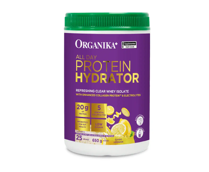 Organika All Day Protein Hydrator Classic Lemonade, 650 g