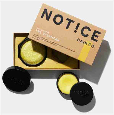 Notice Hair Co The Balancer Shampoo + Conditioner Bars With Travel Tins