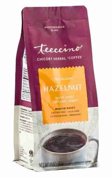 Teeccino Organic Hazelnut Chicory Herbal Coffee, 300 g