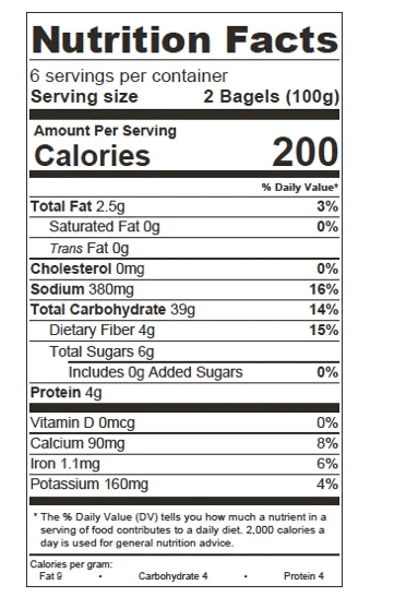 O'Doughs Vegan Original Bagels, 6 Pack, 300 g