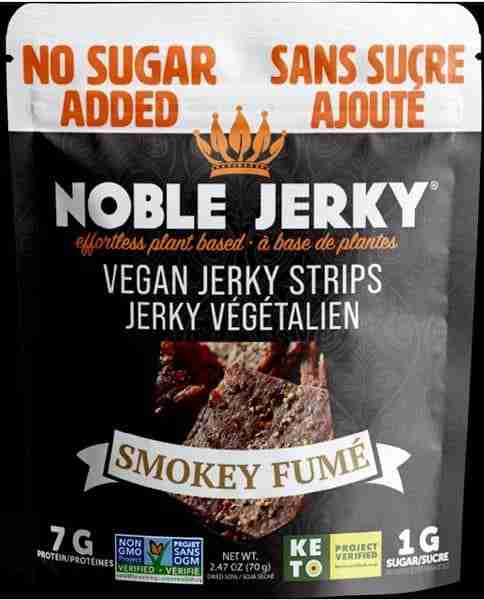 Noble Jerky No Sugar Added Vegan Jerky  - Smokey Fume, 70G