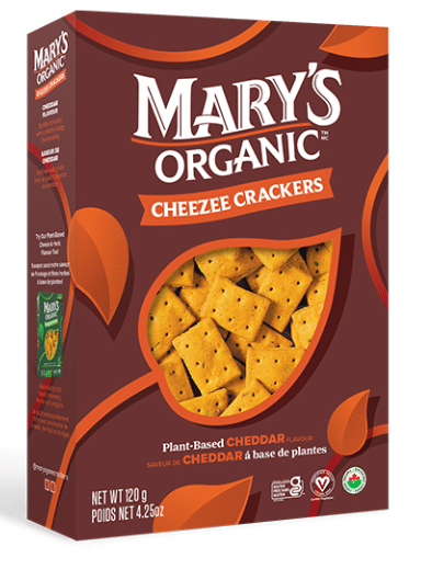 Mary's Organic Cheezee Crackers, Cheddar Flavour, 120 g