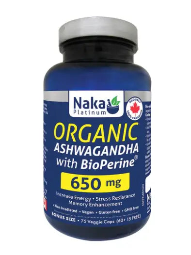 Naka Ashwagandha With Bioperine, 75Caps