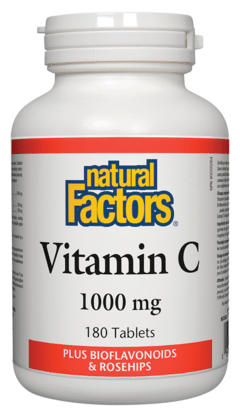 Natural Factors Vitamin C 1000Mg Plus Bioflavonoids & Rosehips 180 Tablets