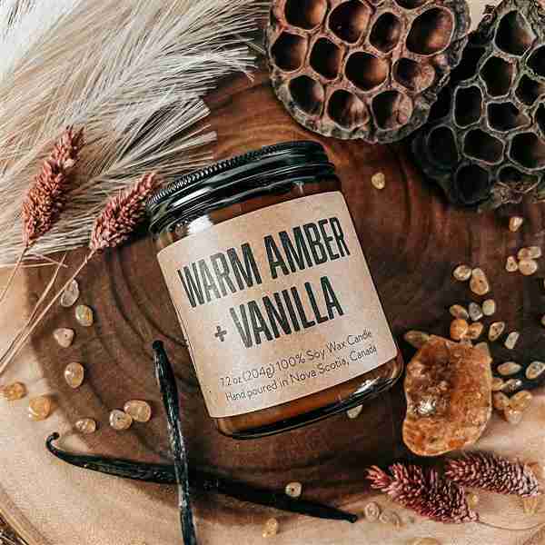 Lawrencetown Candle Co - Warm Amber + Vanilla, 7.2 Oz