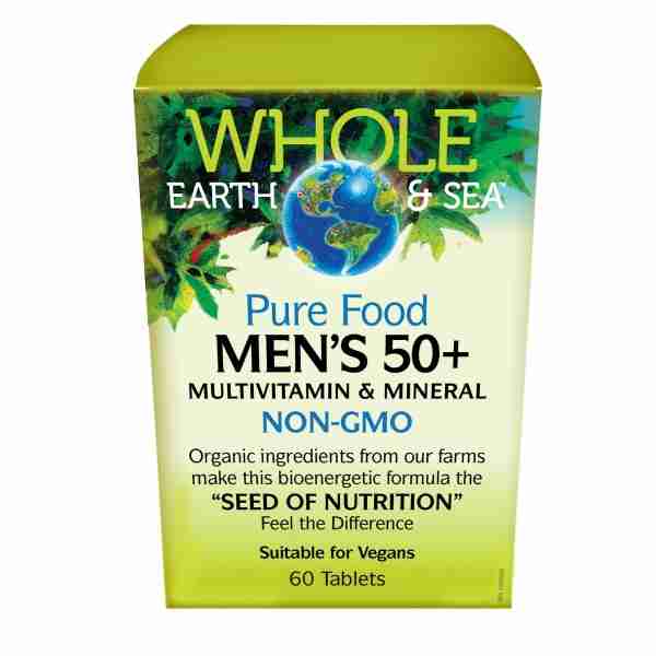Whole Earth & Sea Men's 50+ Multivitamin & Mineral 60 Tablets