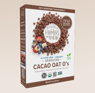 One Degree Organic Sprouted Cocoa Oat O's, 227 g