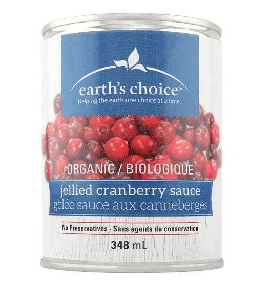 Earths Choice, Organic Jellied Cranberry Sauce, 348Ml