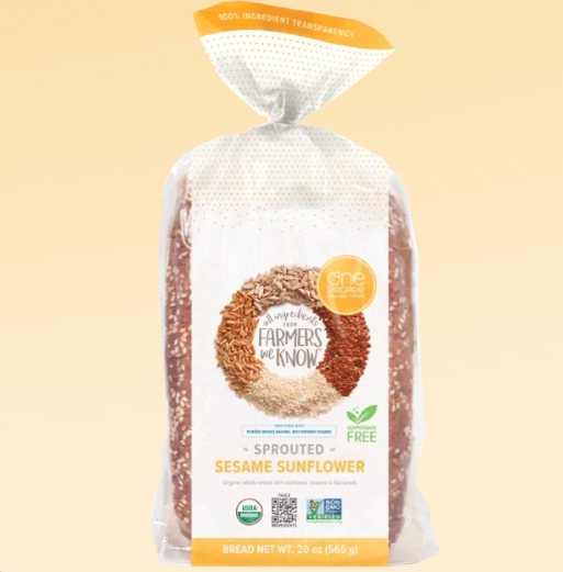 One Degree Sprouted Sunflower & Sesame Bread, 565G