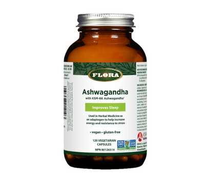 Flora Ashwagandha KSM-66, 120 Capsules