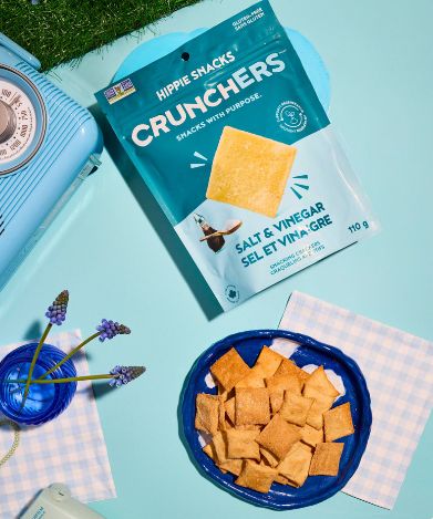 Hippie Snacks Crunchers - Salt & Vinegar, 110G