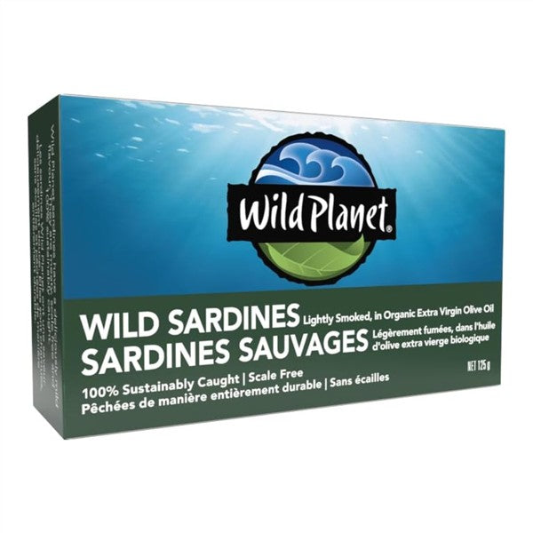 Wild Planet Wild Sardines Lightly Smoked In Extra Virgin Olive Oil, 125G