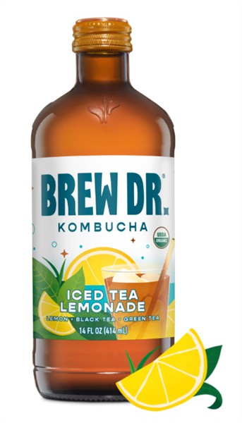 Brew Dr. Kombucha Iced Tea Lemonade, 414 mL