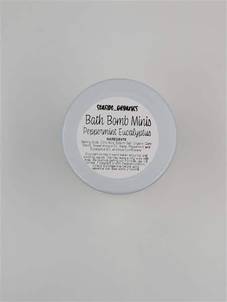 Seaside Organics Mini Bath Bombs Peppermint Eucalyptus