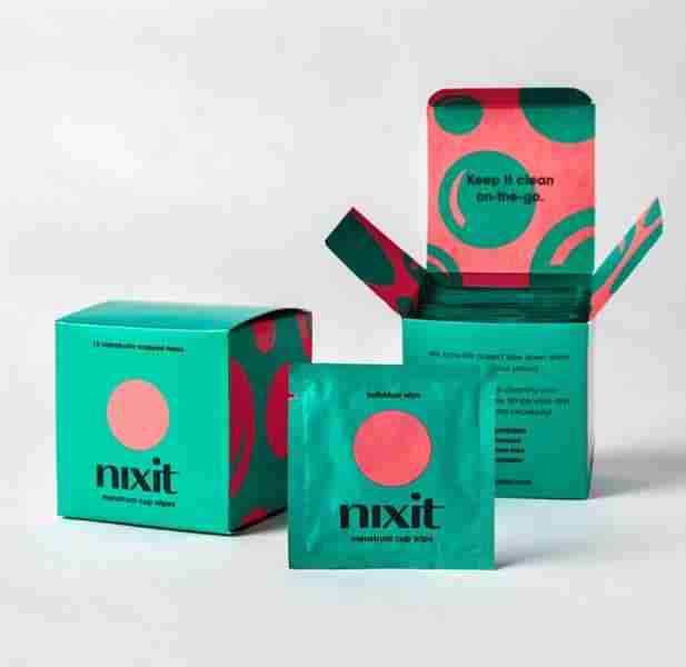 Nixit Menstrual Cup Wipes, 15 Count