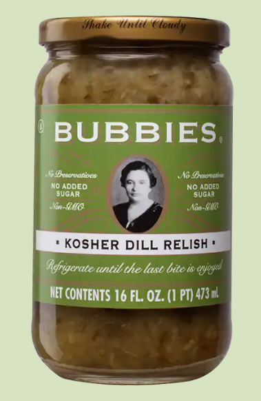 Bubbies Of San Francisco Kosher Dill Relish, 473Ml