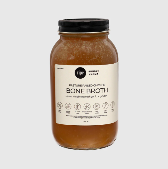 Ripe Garlic And Ginger Chicken Bone Broth, 946Ml