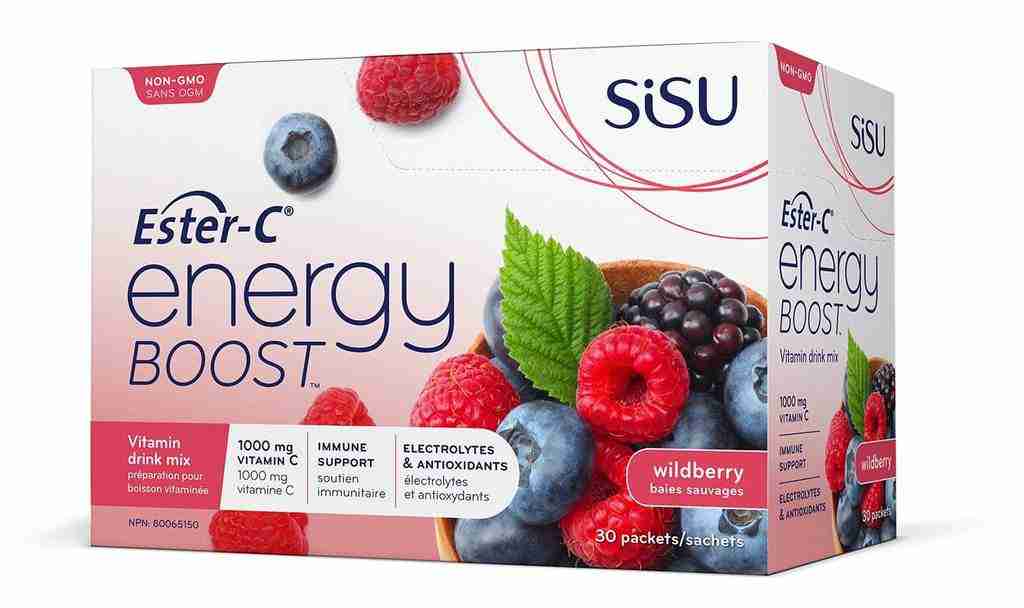 SISU Ester-C Energy Boost Wildberry 30 Packets