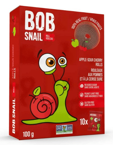 Bob Snail Apple-Sour Cherry Rolls, 100 g