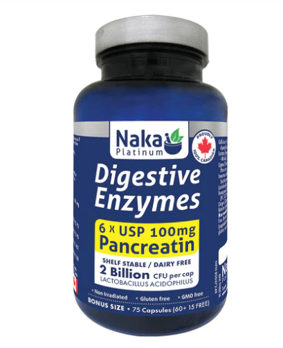 Naka Platinum Digestive Enzymes 75 Caps