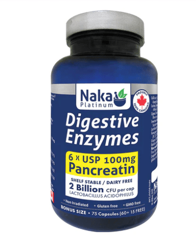 Naka Platinum Digestive Enzymes 75 Caps