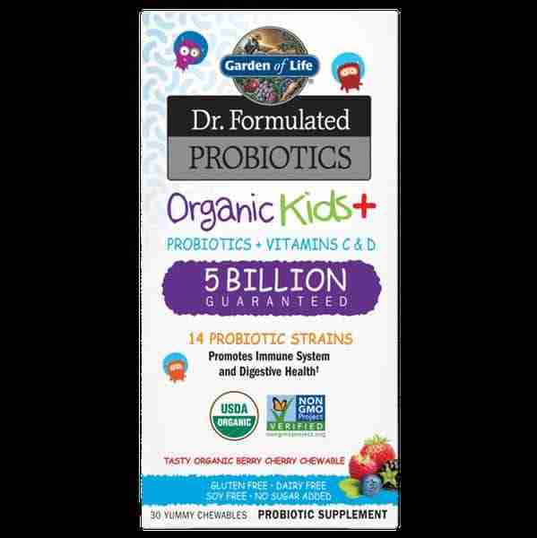 Garden Of Life - Organic 5 Billion CFU Kids + Probiotics Refridgerated; 30Chews