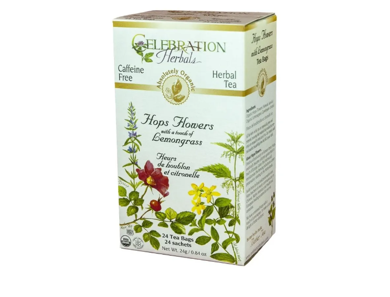 Celebration Herbals Hops Flowers With Lemongrass Tea, 24Bgs