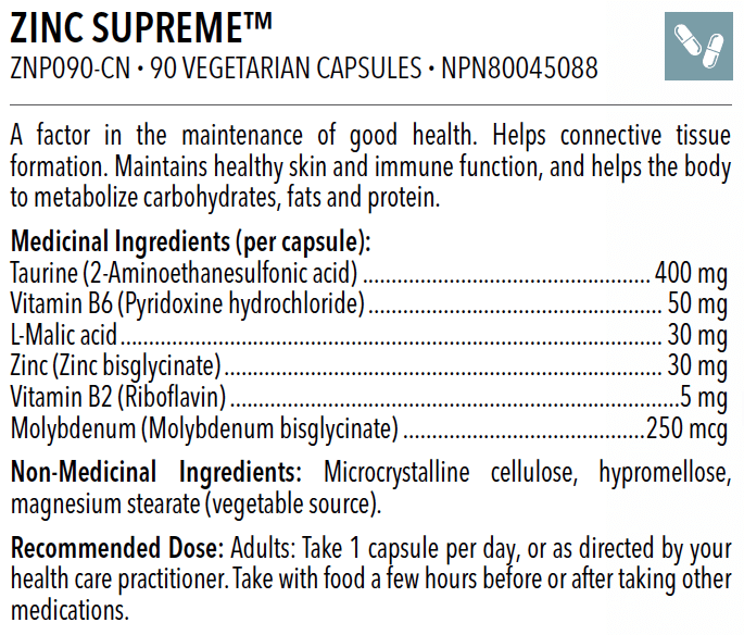 Designs For Health Zinc Supreme, 90Caps
