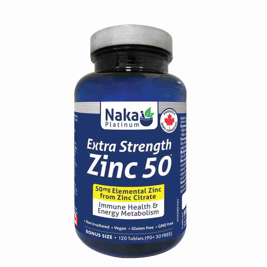 Naka Extra Strength Zinc 50 mg, 150 Vcaps