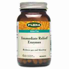 Flora Immediate Relief Enzymes, 60 Capsules