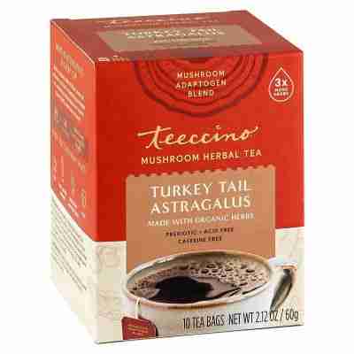 Teeccino Turkey Tail Astragalus Mushroom Tea 10 Bag