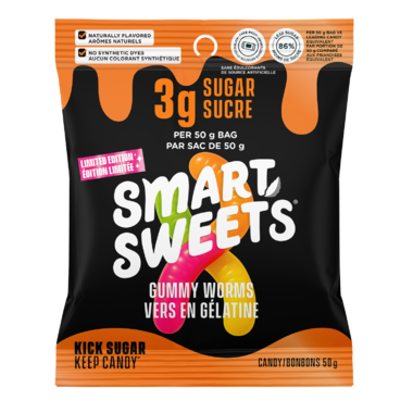 Smart Sweets Halloween Gummy Worms, 50G