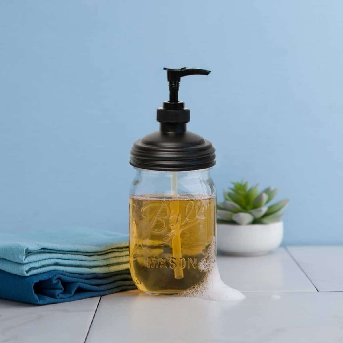 Recap Mason Jar Adapta Pump Black