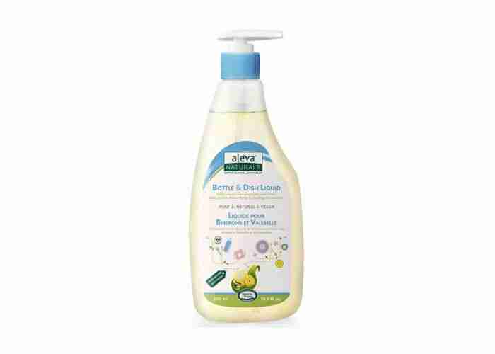 Aleva Naturals Bottle & Dish Liquid, Fragrance Free, 500 mL