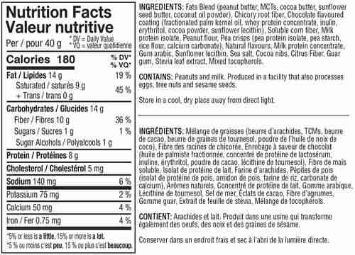 Ans Keto Wow Snack Bar: Peanut Butter Chocolate - 40G