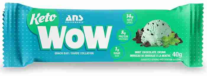 Ans Keto Wow Snack Bar: Mint Chocolate Chunk - 40G